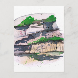 Aquarellmalerei Postkarte