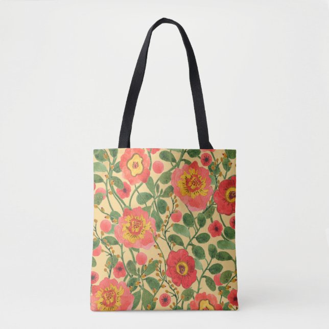 Aquarellmalerei Retro-Blumenmuster nahtlos Muster (Vorderseite)