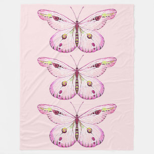Aquarellmalerei Schmetterling 2 Fleecedecke