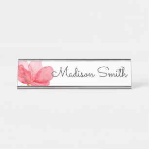 Aquarellmalerei Schreibtischnamensplakette