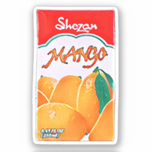 Aquarellmalerei Shezan Mango Juice Desi Aufkleber