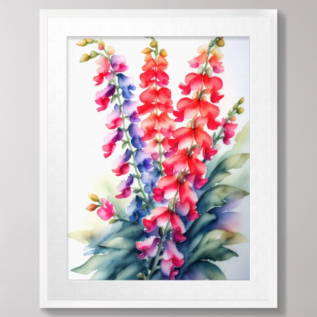 Aquarellmalerei Snapdragons Poster (Von Creator hochgeladen)