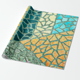 Aquarellmalerei Stone Mosaik + Ihre Ideen Geschenkpapier