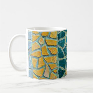 Aquarellmalerei Stone Mosaik + Ihre Ideen Kaffeetasse