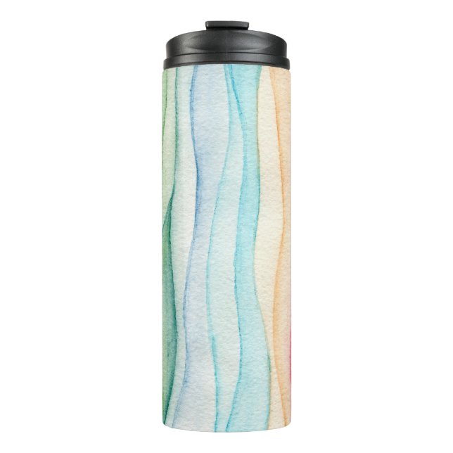 Aquarellmalerei Thermosbecher (Vorderseite)