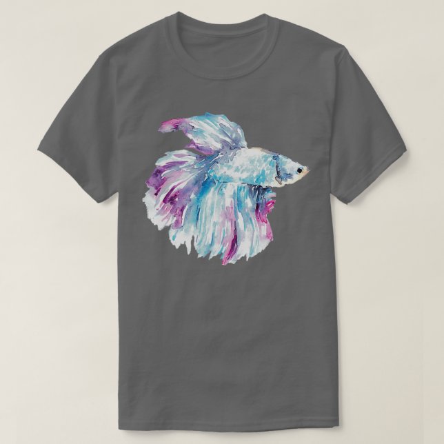 Aquarellmalerei von Betta 2 T-Shirt (Design vorne)