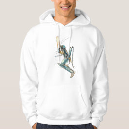 Aquarellmalerei von Grillen, Insektenkunst trifft  Hoodie