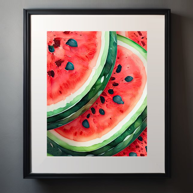 Aquarellmalerei Watermelon Poster (Watermelon)