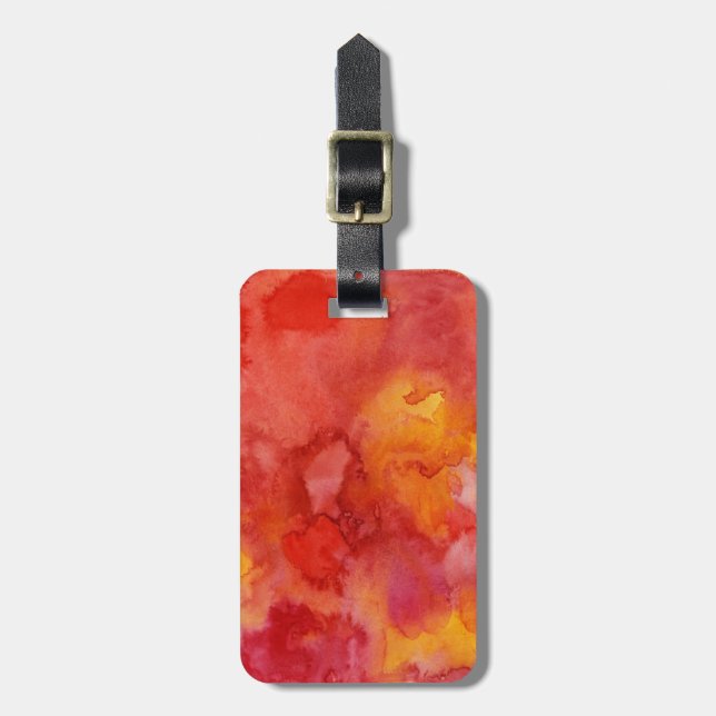 Aquarellmalereihintergrund Gepäckanhänger (Vorderseite vertikal)