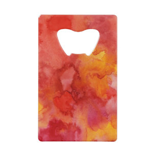 Aquarellmalereihintergrund Kreditkarten Flaschenöffner