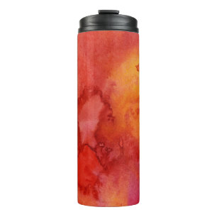 Aquarellmalereihintergrund Thermosbecher