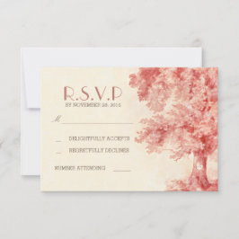 Aquarellmalt Baumhochzeit RSVP-Karten RSVP Karte