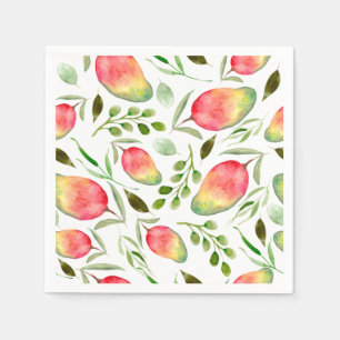 Aquarellmangos  Muster  Obst Serviette
