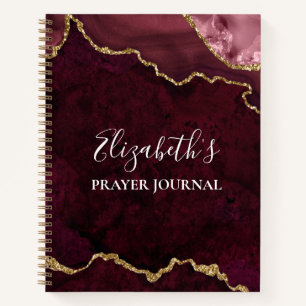 Aquarellmarble Geode Rose Goldenes Prayer Journal Notizbuch