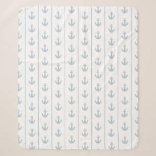 Aquarellmarineanker und Seilstreifen Sherpadecke
