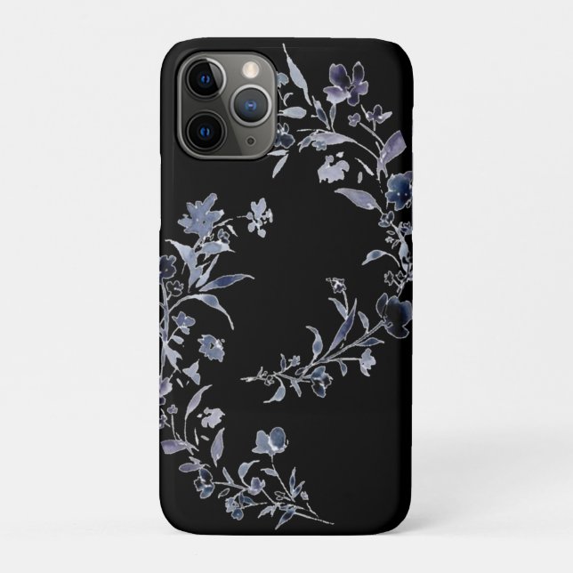 Aquarellmariner Indigo Blumenchor Case-Mate iPhone Hülle (Rückseite)