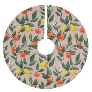 Aquarellmauer-Zweige Ziermuster Polyester Weihnachtsbaumdecke