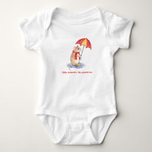 Aquarellmaus im Regen Baby Strampler
