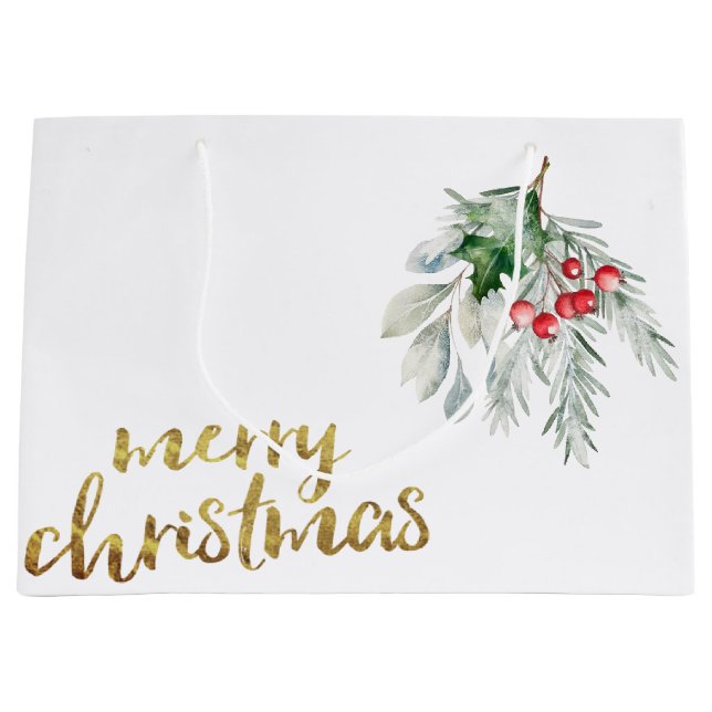 Aquarellmistletoe, Große Geschenktüte (Vorderseite)