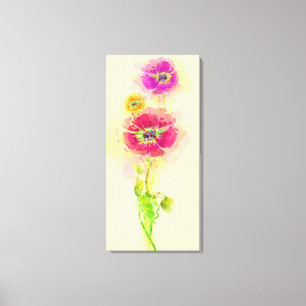 Aquarellmohn 2 leinwanddruck