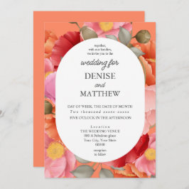 Aquarellmohn auf der Wüste Blume Rosa Einladung