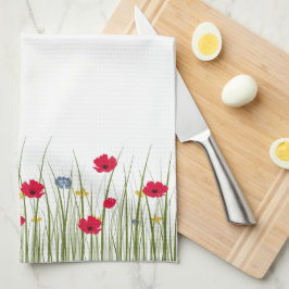 Aquarellmohn Geschirrtuch