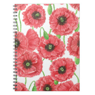 Aquarellmohn Notizblock
