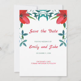 Aquarellmohn Save The Date