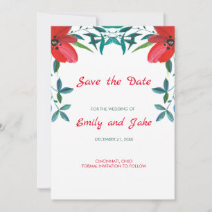 Aquarellmohn Save The Date