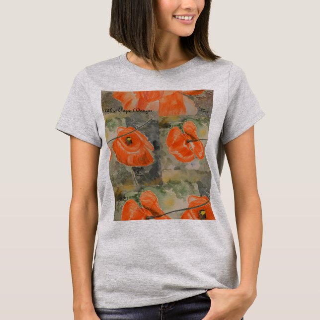 Aquarellmohn T-Shirt (Vorderseite)