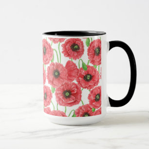 Aquarellmohn Tasse