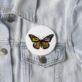 Aquarellmonarch Butterfly farbenfroh gestrichen Button