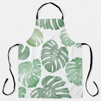 Aquarellmonster, tropische nahtlose Tapete. Schürze