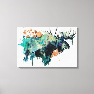 Aquarellmoose Canvas Print Leinwanddruck