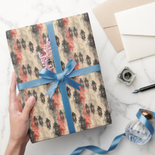 Aquarellmotorräder, Biker, Rennen, Motorräder Geschenkpapier