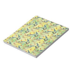 Aquarellmühle, Aquarellvögel Notizblock