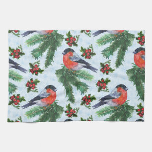 Aquarellmühle Geschirrtuch