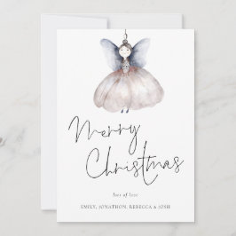 Aquarellmühle Minimalistisch Frohe Weihnachtskarte Feiertagskarte