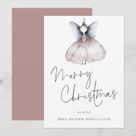Aquarellmühle Minimalistisch Frohe Weihnachtskarte Feiertagskarte