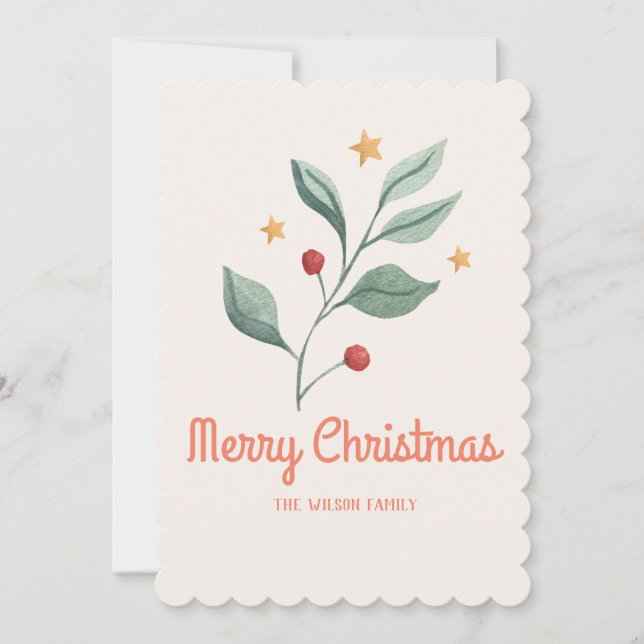 Aquarellmühle Weihnachten (Vorderseite)