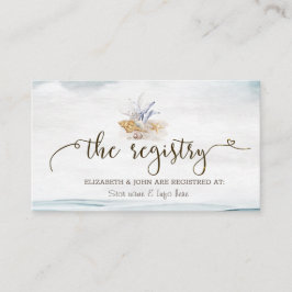 Aquarellmuscheln, Seeregisterregister Begleitkarte