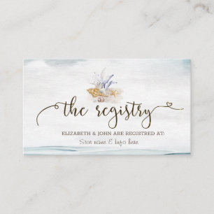 Aquarellmuscheln, Seeregisterregister Begleitkarte