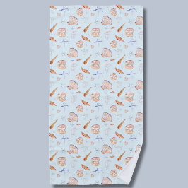 Aquarellmuscheln und Korallenmuster Strandtuch