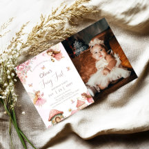 Aquarellmushroom Fairy 1. Geburtstagswald