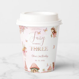 Aquarellmushroom Fairy 3. Geburtstagswald Pappbecher