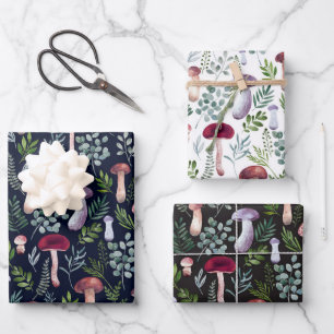 Aquarellmushrooms - Illustration  Geschenkpapier Set