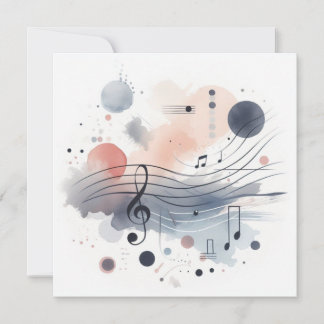 Aquarellmusik Feiertagskarte