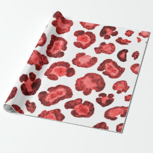 Aquarellmuster Abbildung Leoparden Haut. Fallen Geschenkpapier