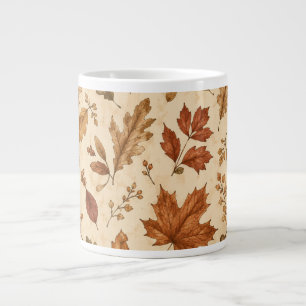 Aquarellmuster Herbstblätter Jumbo-Tasse
