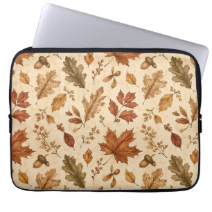 Aquarellmuster Herbstblätter Laptopschutzhülle